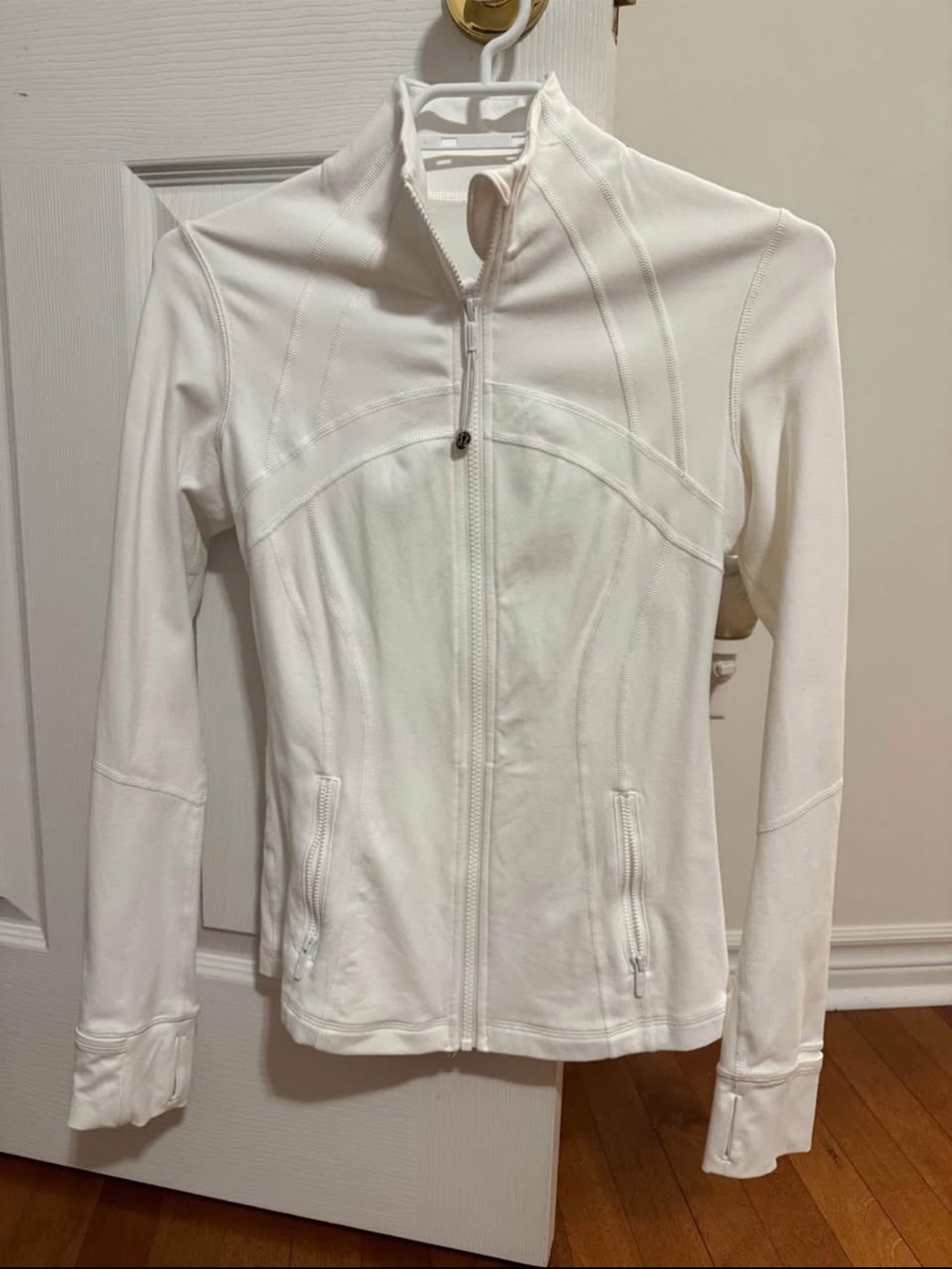 Women’s White Zip-Front Performance Jacket